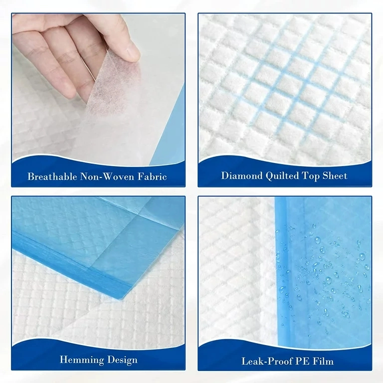 Disposable Underpads Incontinence Bed Pads for Adults, Nursing Chucks Pads for Women Postpartum Baby Kids Elderly