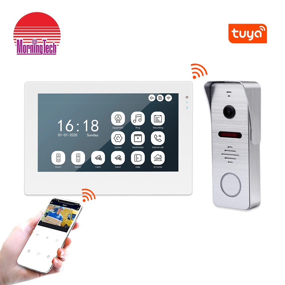 De gama alta Nuevo Diseño Tuya Smart Video portero Intercom System WiFi Timbre de video