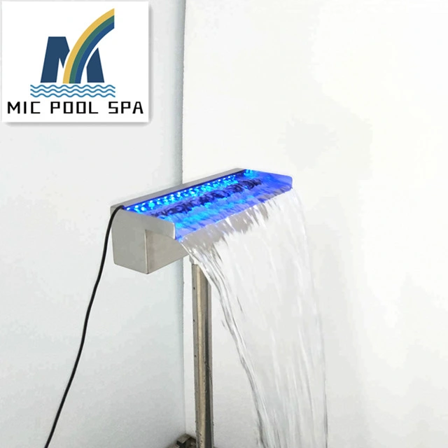 Colorful Acrylic and Stainless Steel Material Water Descent&Waterfall for Swimming Pool Decoration