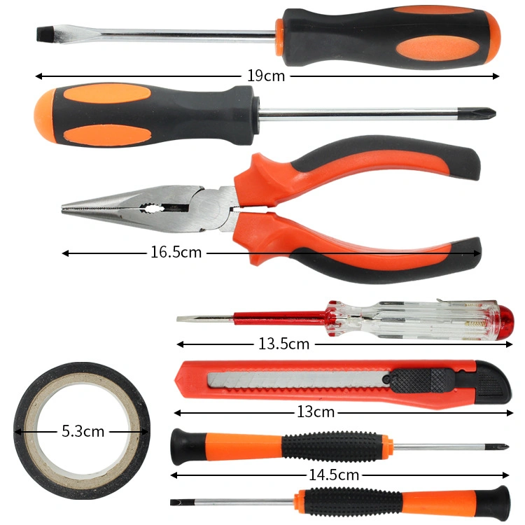 9PCS ensembles de matériel Outils manuels boîte à outils de réparation automatique pour Réparation domestique