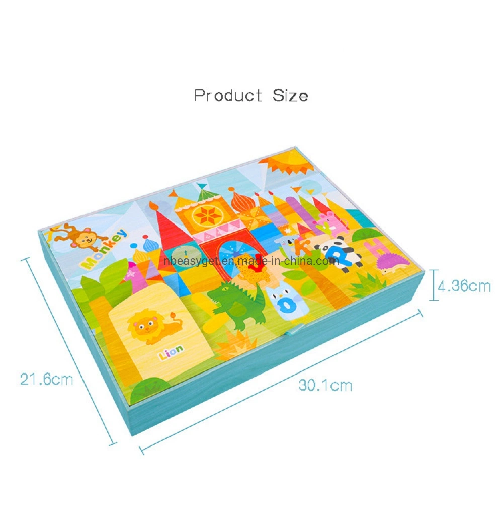 Puzzle magnético de madeira brinquedos educativos Carta magnética de madeira Puzzle imaginação Oferta Crianças aniversário oferta Baby chuveiro oferta livremente Mix Esg17561