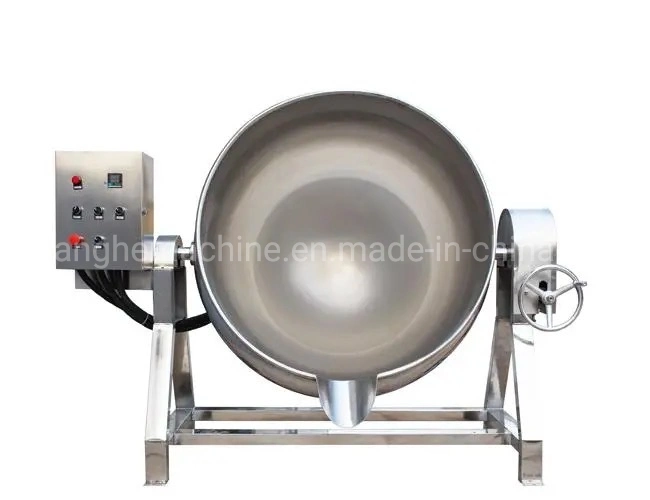 Stahl Lebensmittel mischen Kochen Jacketed Topf mit Mixer Industrial Congee Suppentopf