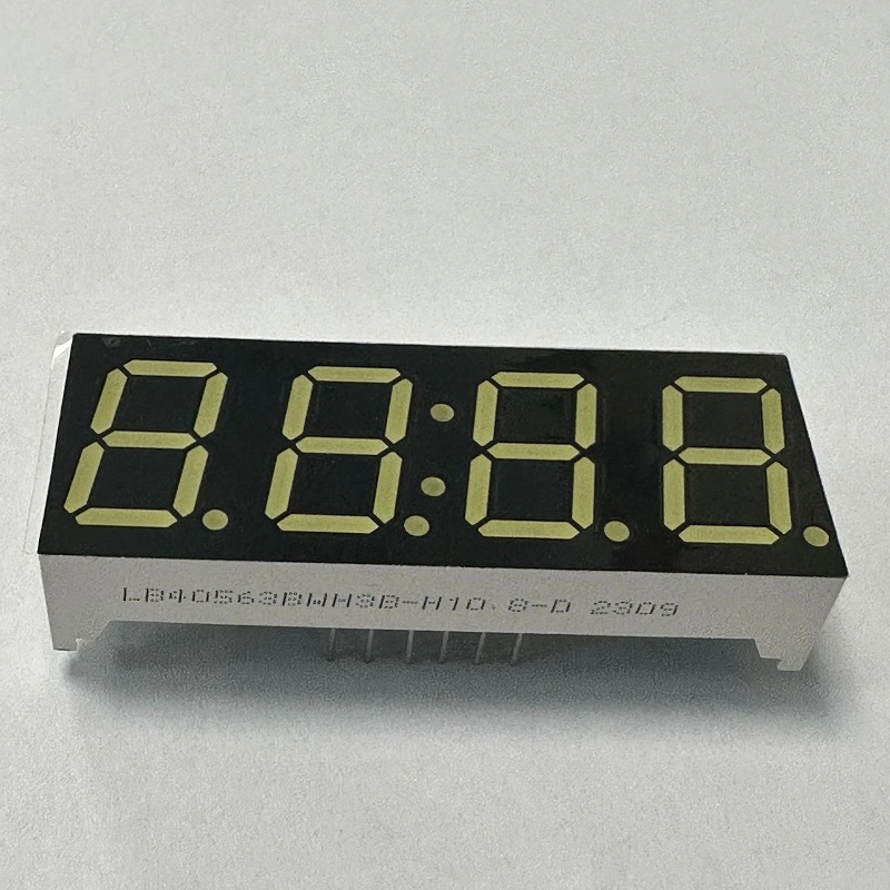 Pantalla de reloj LED blanca ultrabrillante de 0,56inch 4 dígitos 7 Ánodo común de segmento para reloj/temporizador digital