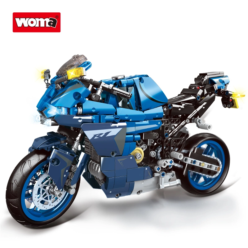 WOMA Toy C0925 Regalos de Cumpleaños estudiantes Educativos ladrillos de construcción Modelo de motocicleta Puzzle Juego de niños montar coche Modelo de juguete