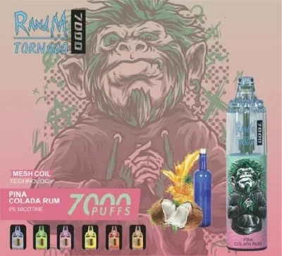 Горячие продажи Randm Vaporizer Pen Tornado 7000 puffs Disposable Оптовая продажа Я обезьяна