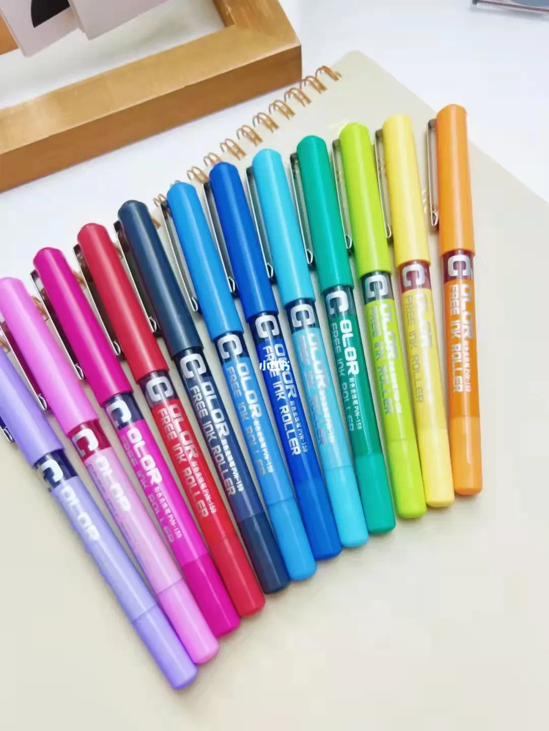 School Supplies Rolling Ball Pens Quick Dry Ink 0.5 mm Extra Fine Point Pens 12 PCS Liquid Ink Snowhite Pen, Black