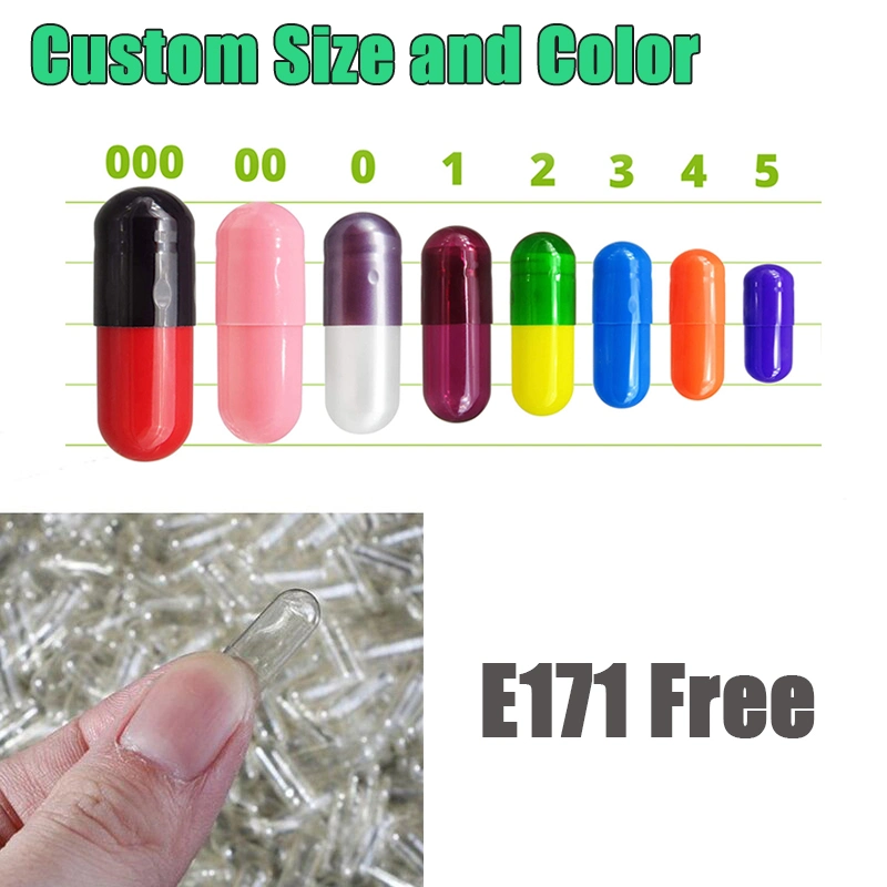 Empty Bulk Gelatin Capsules Colored Medicinal Hard Capsules