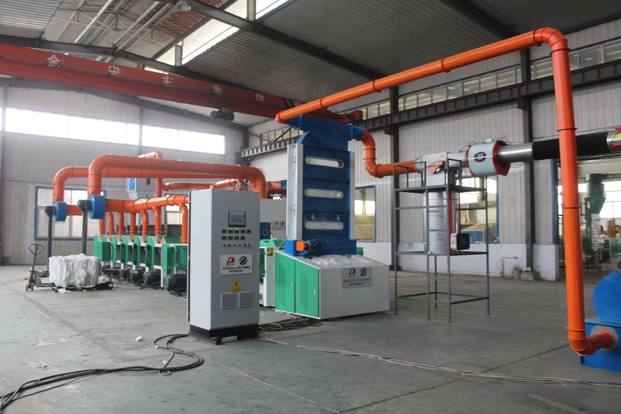 Combined Reducer with Frequency Conversion System Waste Clothing Jeans Yarn Recycling Production Equipment