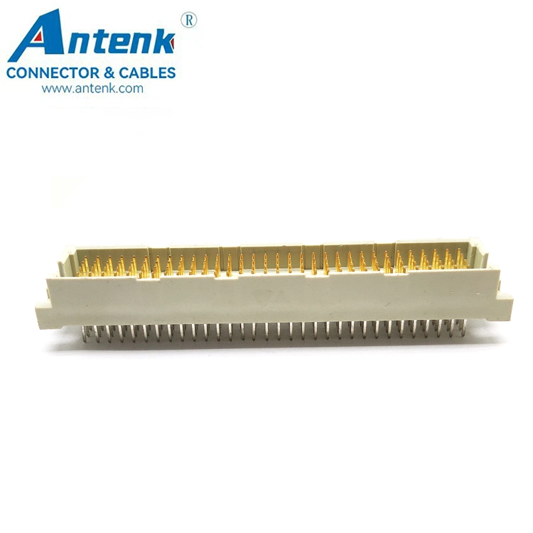 2.54mm 160p Straight DIN 41612 Connector DIP PBT Male Press