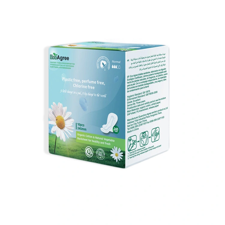 Natural Soft Care Organic Cotton Menstrual Lady Pad Sanitary Napkin Sn