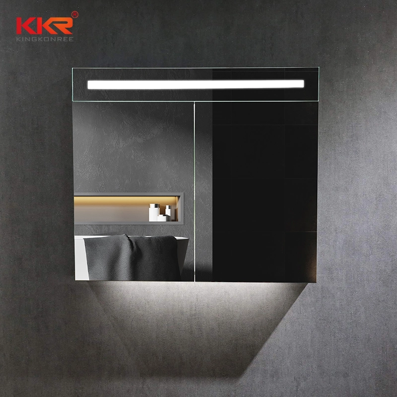 LED iluminado Moisture-Proof Anti-Fog Hotel baño redondo Espejo