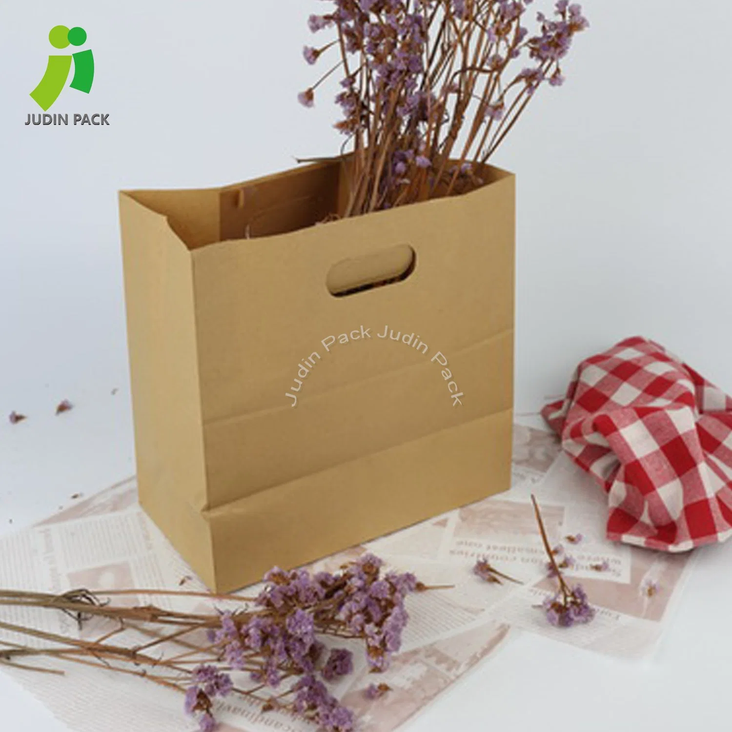 Wholesale Recyclable Shopping Gift Kraft Paper Grocery Bag