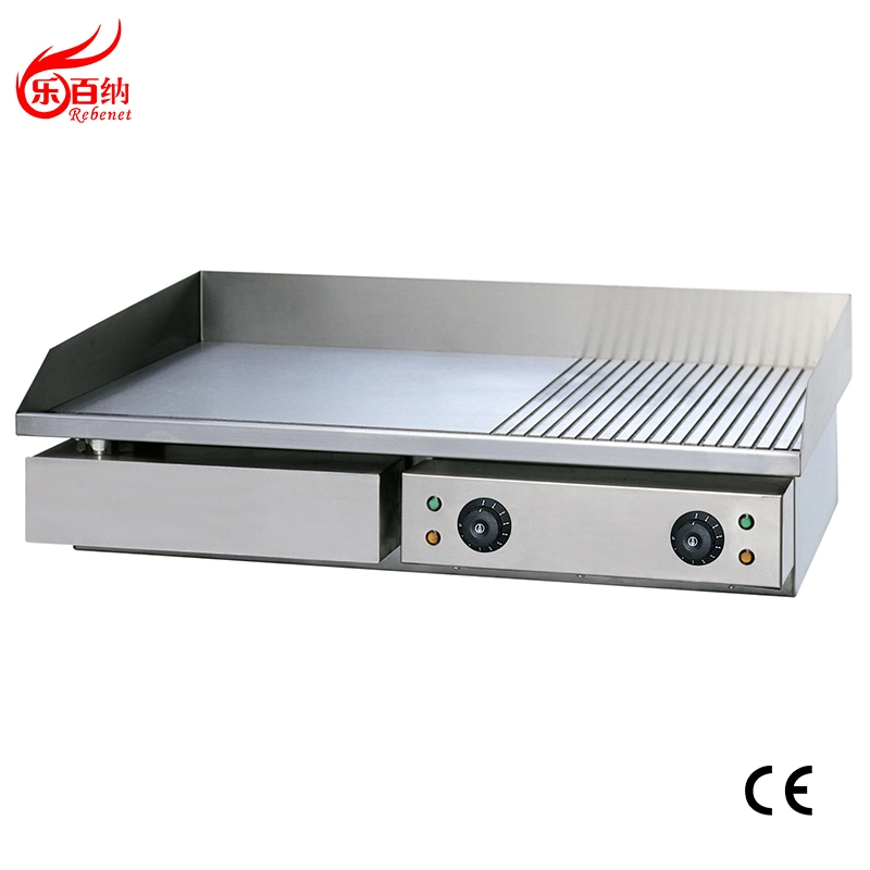 Máquina de tentempiés 10" plancha eléctrica plancha parrilla barbacoa (FT-250)