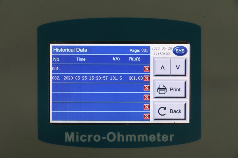 GDHL-200A Smart DC Loop Resistance Tester for circuit breaker