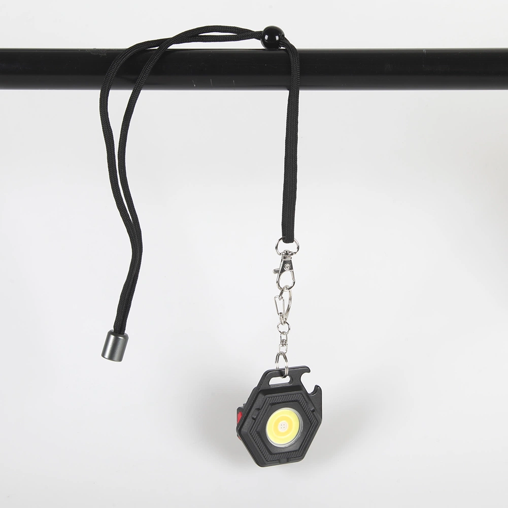 Yichen Portable COB Rechargeable LED Key Chain Light with Plastic Tripod