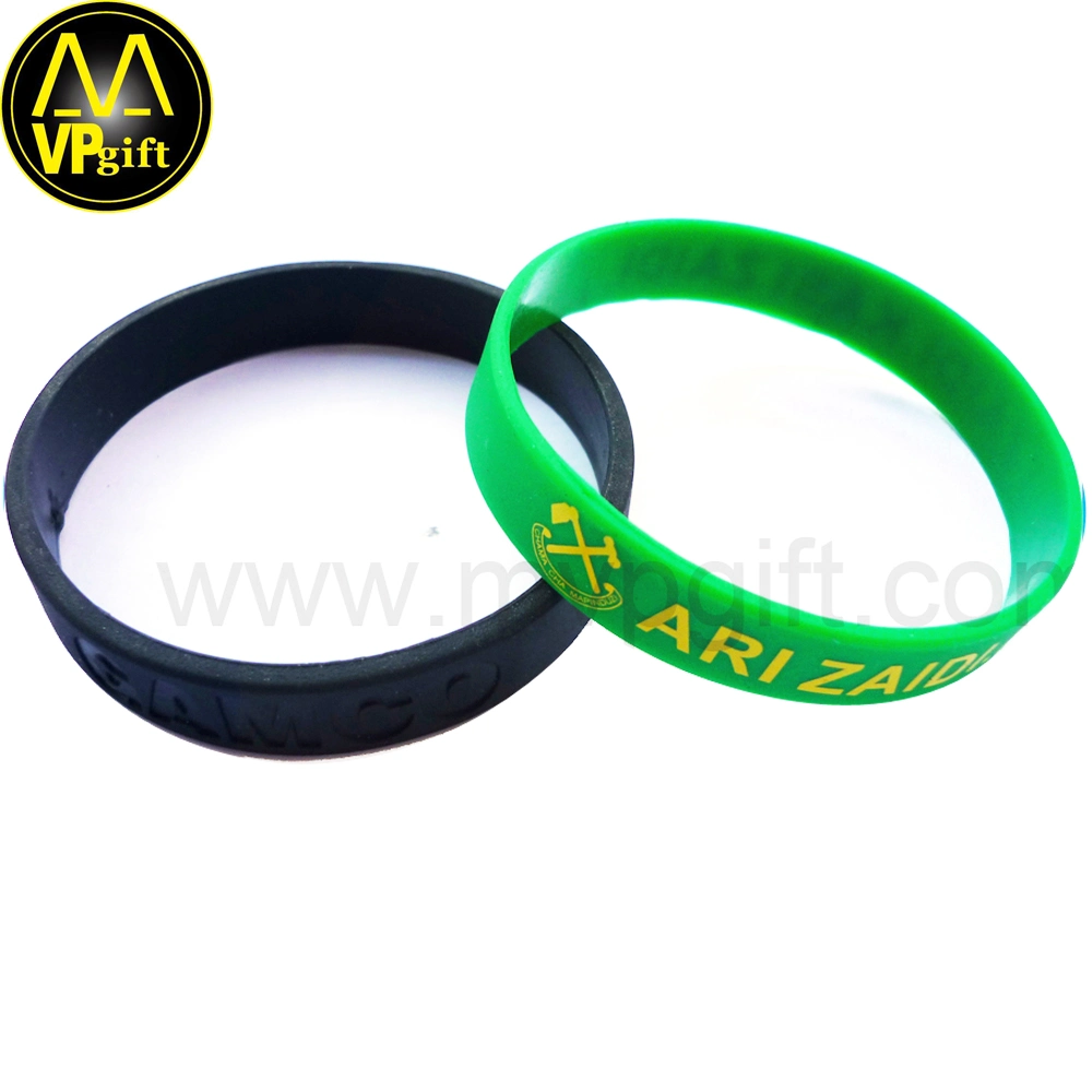 China Custom Silicone Rubber PVC Promotion Gift Wristband