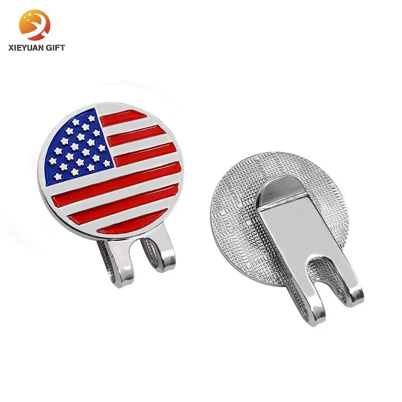 Wholesale Custom Logo New Universal Cap Clip Golf Gift with 25mm Ball Coin Blank Magnetic Golf Cap Clip