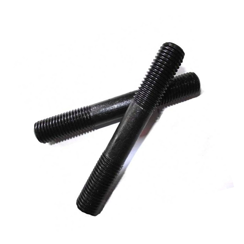 Stud Bolt with Double Ends Black Oxide Partial Threads 3/8 1/2 5/8