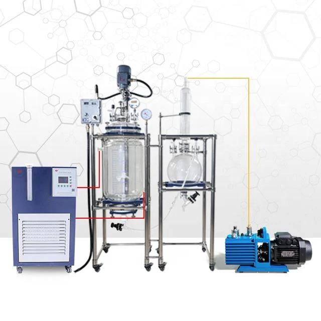 Yuhua 10L 20L 50L Lab Chemical Filter Glass Reactor Crystallization Reactor