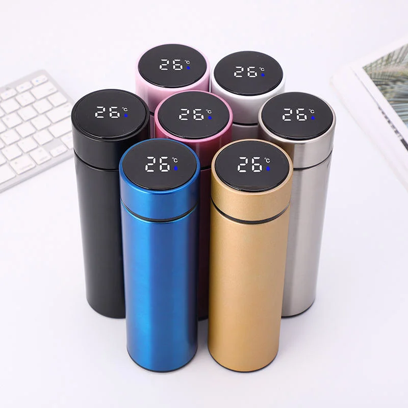 Smart Water Bottle Stainless Steel Tumbler Digital Vacuum Flasks with LED Temperature Display Stainless Steel Water Cup