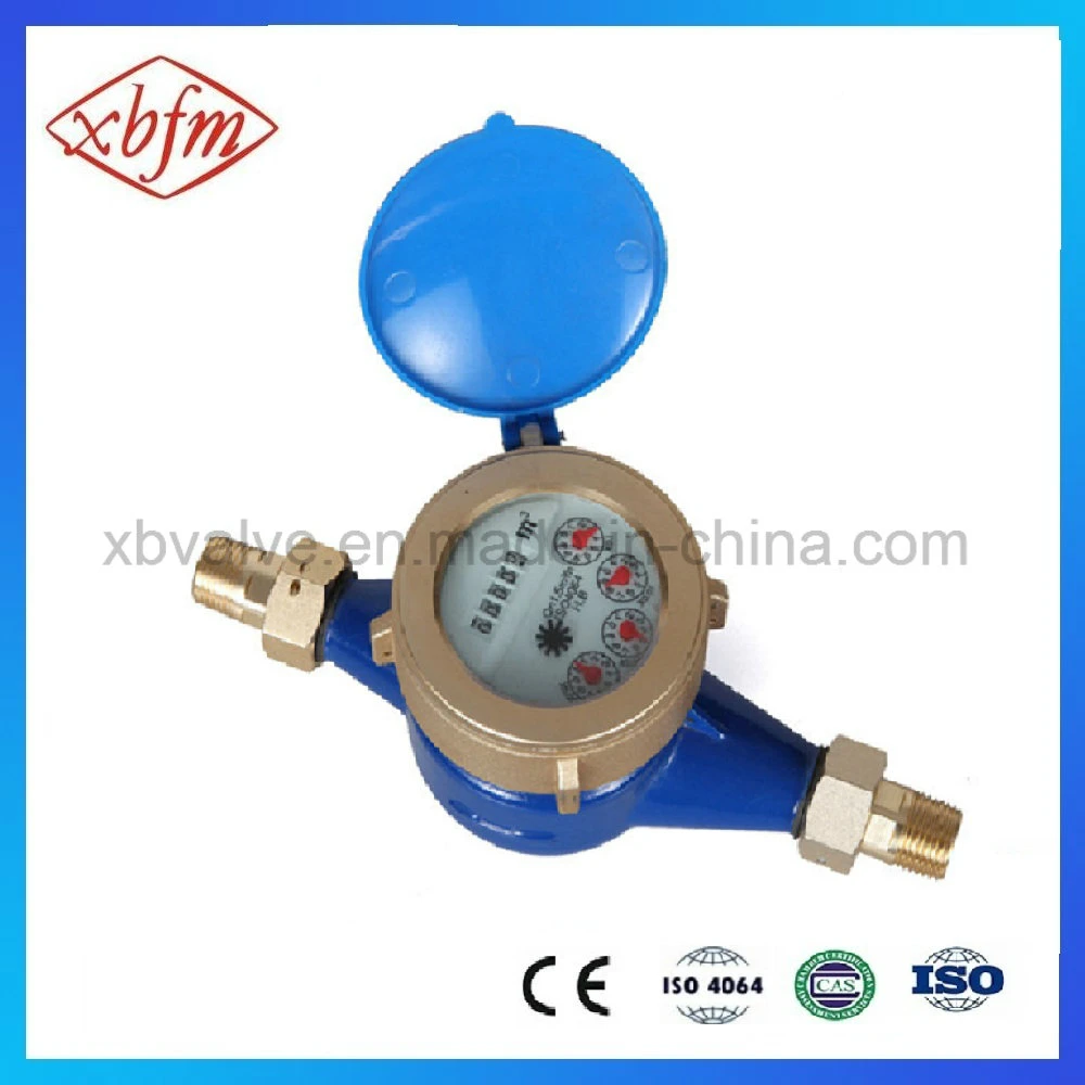 Multi-Jet Liquid-Sealed Vane Wheel Brass Water Meter