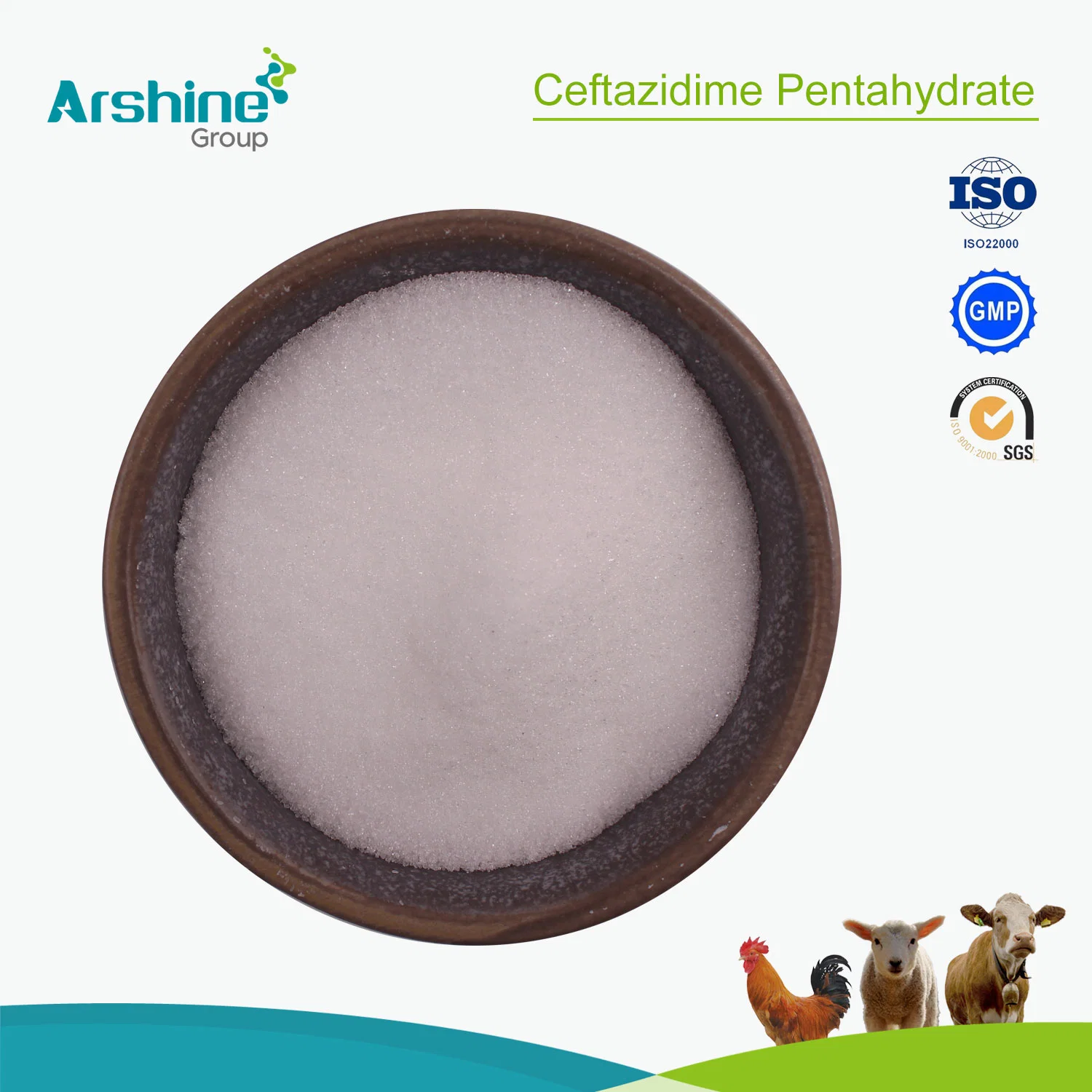 Supply Medicine Grade Raw Material API CAS78439-06-2 Ceftazidime Pentahydrate