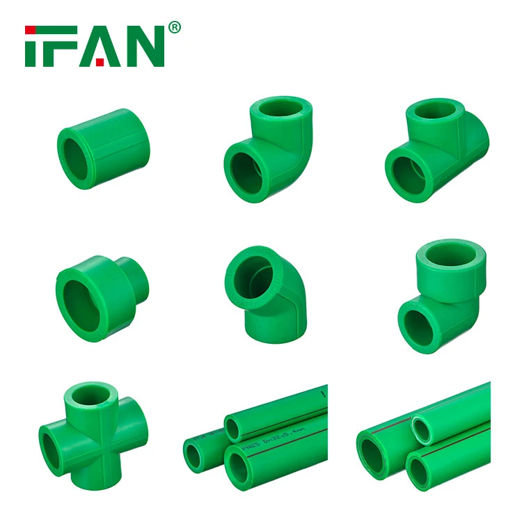 Ifan Pipeline System 20-110mm 90 Degree Elbow Green Plastic PPR Pipe Fitting