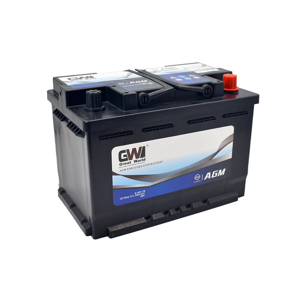 12V 70Ah Neues Design AGM Auto-Batterie für Hybrid Auto Start-Stop Auto Varta Exide Typ