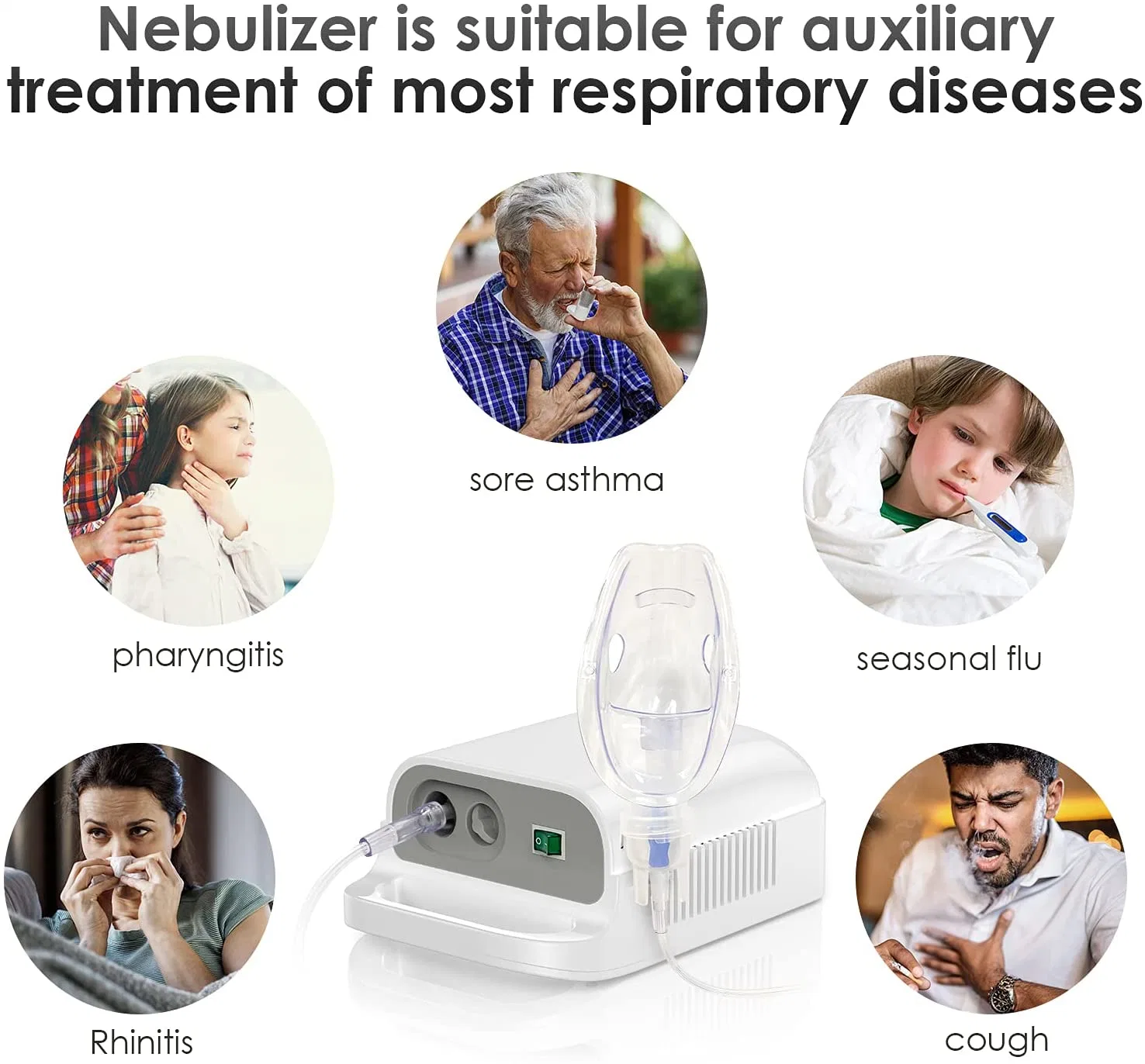 Nebulizador Nebuliseura equipos médicos vapor transportable Inhaler compresor de aire malla Nebulizador