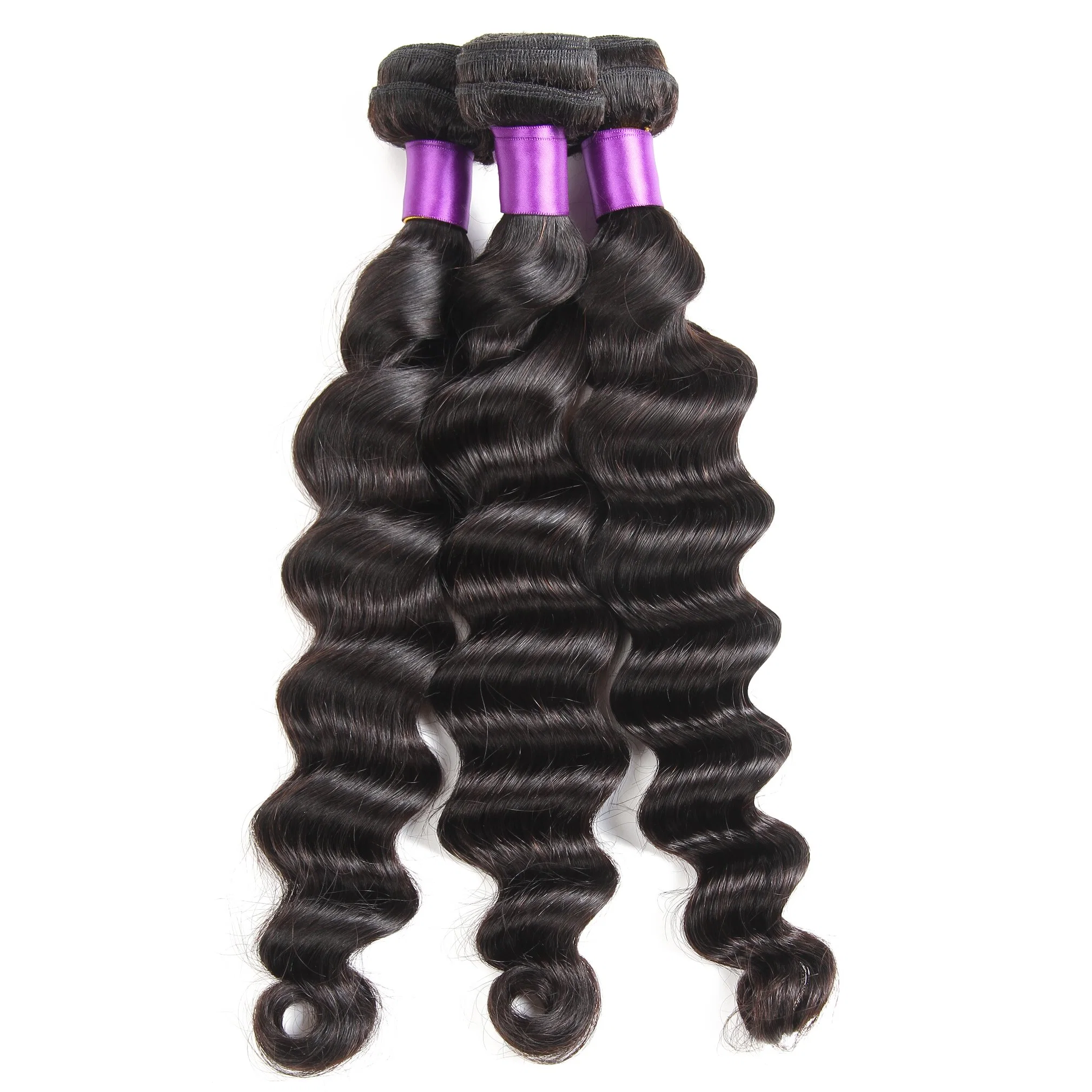 Kbeth Full Cuticle Aligned Virgin 100% Double Drawn 10A 12A Long Loose Wave Remy Hair Extensions Bundles Wholesale/Supplier