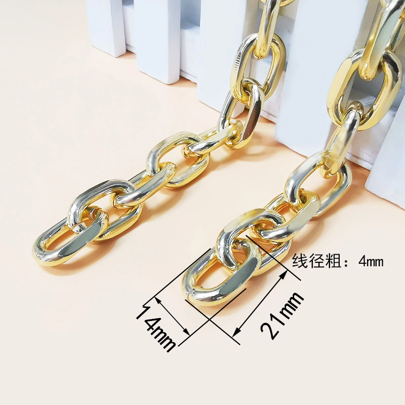 Wholesale/Supplier Gunmetal Metal Bag Handle Chain Strap Ladies Gold Metal Purse Chain for Handbags Shoulder Bags