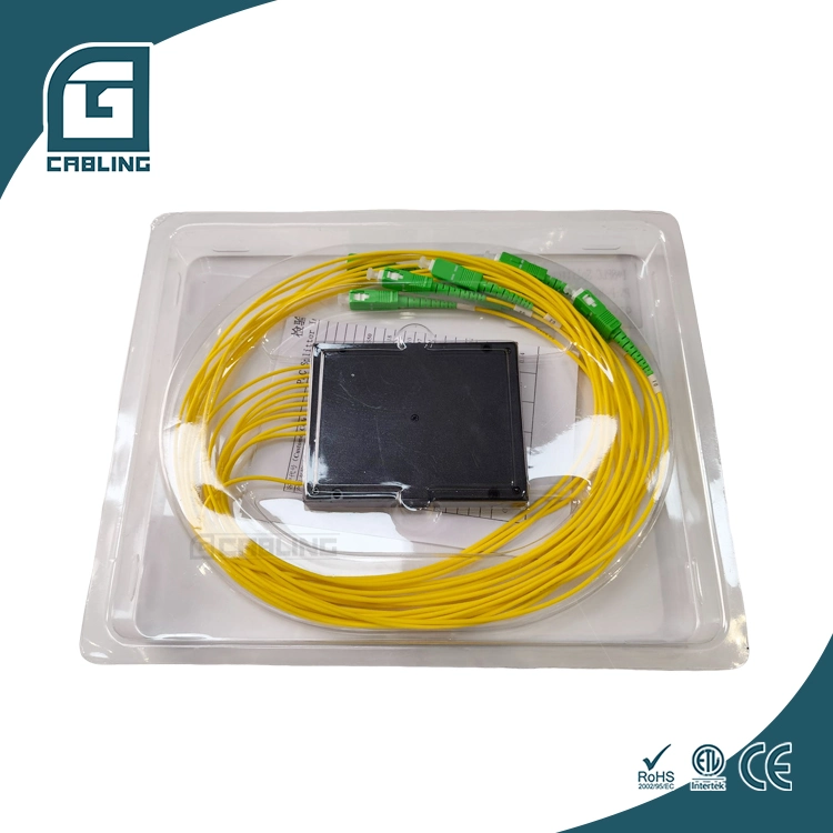 FTTH Epon Gpon PLC Splitter 2: 2 2: 4 2: 8 2: 16 2: 32 ABS Cassette Box PLC Splitter 2.0mm 3.0mm Fiber Splitter