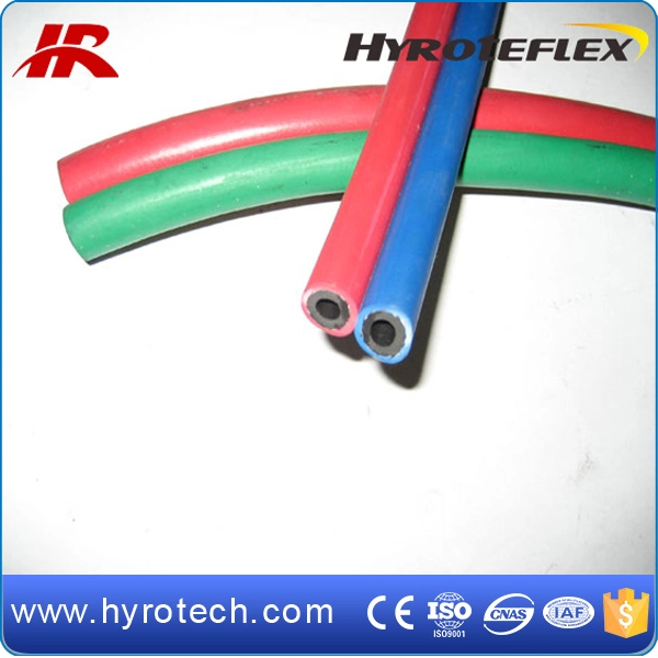 High quality/High cost performance  Red and Green Color Twin Welding Hose with Brass Fittings