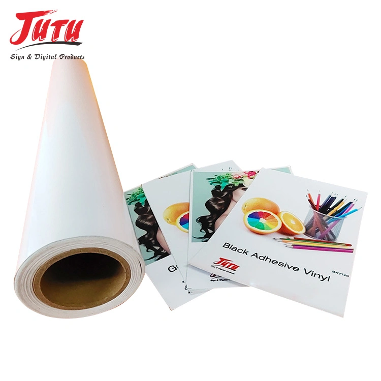 Jutu Black/White Base solvente Vinilo autoadhesivo/Impresión Eco-Solvent 80micras/100micras