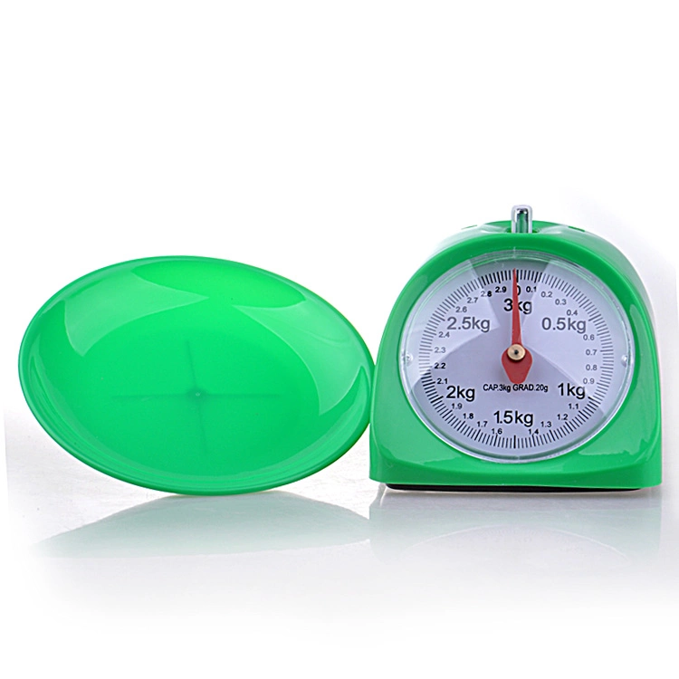 Green Round Household Kitchen Mechanical Scales