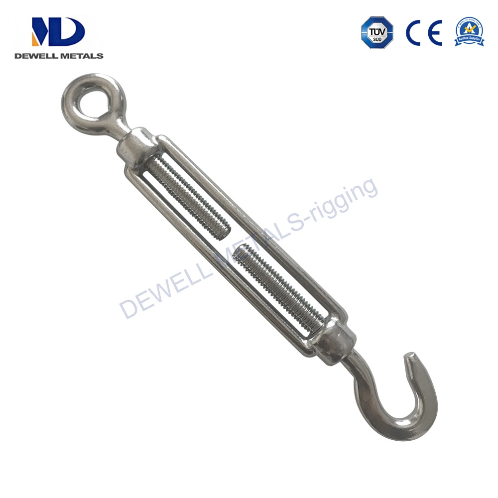 Stainless Steel AISI316 or AISI304 European Type Turnbuckle with Eye and Hook