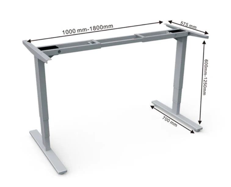 إطار مكاتب الوقوف ذات الساق المستديرة المزدوجة ذات المحركات والقابل للضبط