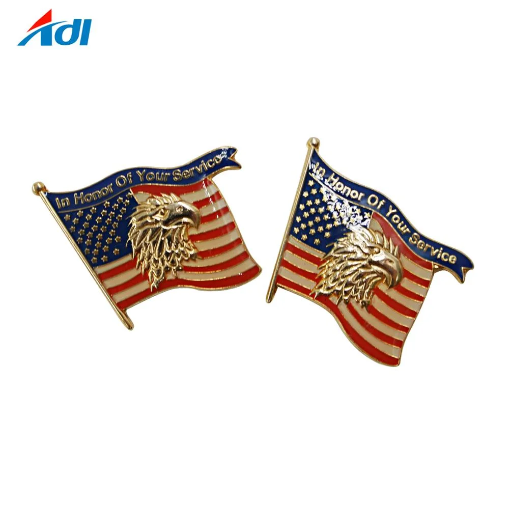 High Quality Wholesale Custom United Nations State Flag Us Navy Lapel Pin