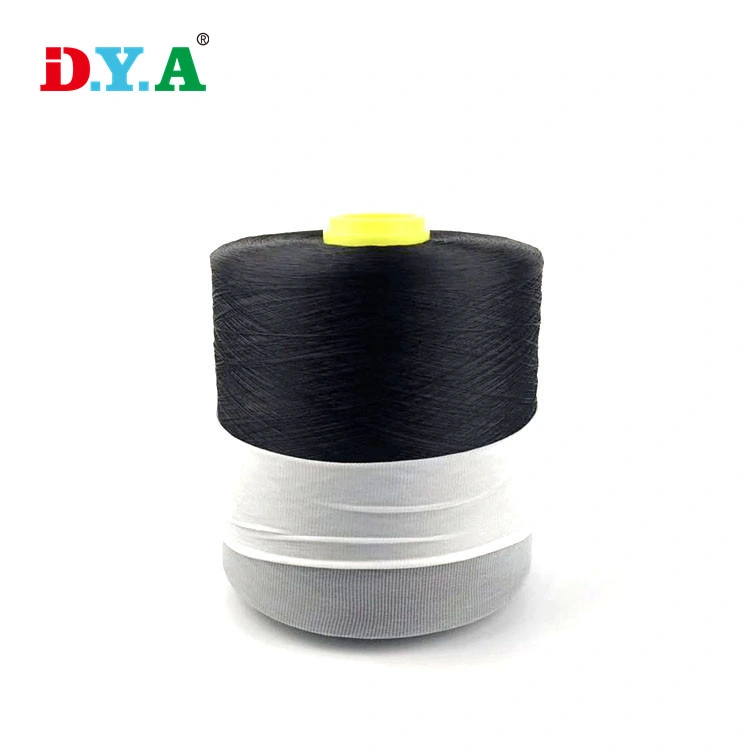 Factory Supply High Tenacity Virgin Black Continuous Polyester Sewing Thread 150d Spun Yarn for Upholstery