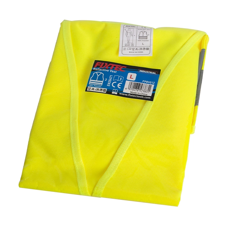 Fixtec CE-Approved to En471 100% Polyester High Visibility Reflective Jacket Safety Vest