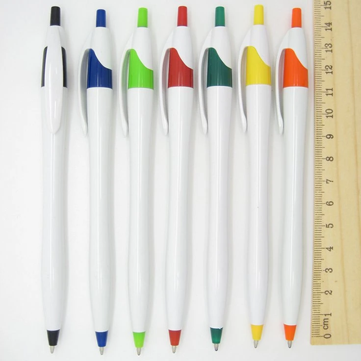 Promotional Cheap White Javelin Style Dart Plastic Pen with Custom Logo