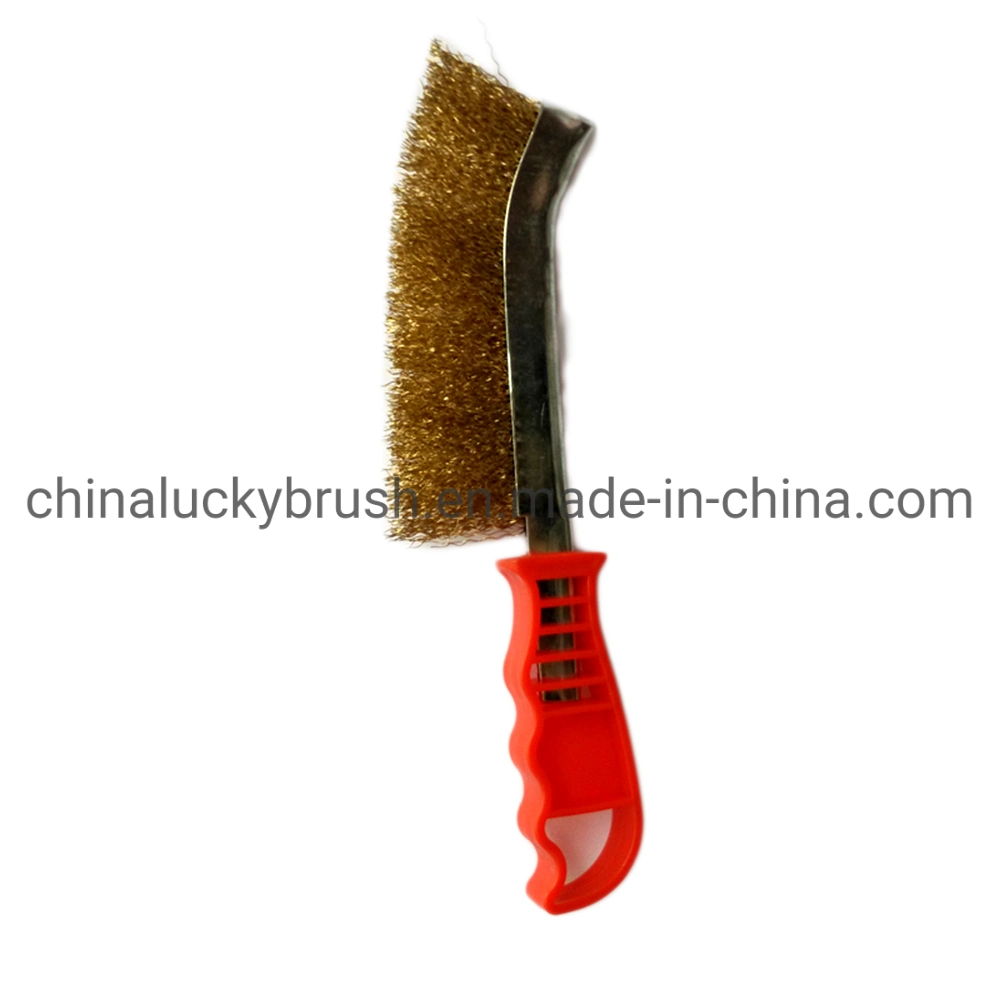 Brass Wire Plastic Handle Polishing Brush (YY-352)