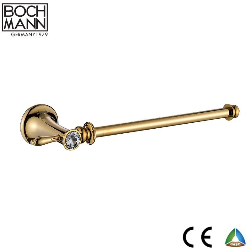 Traditional Luxury Golden Color Metal Material Towel Shelf Towel Rack for Bathroom