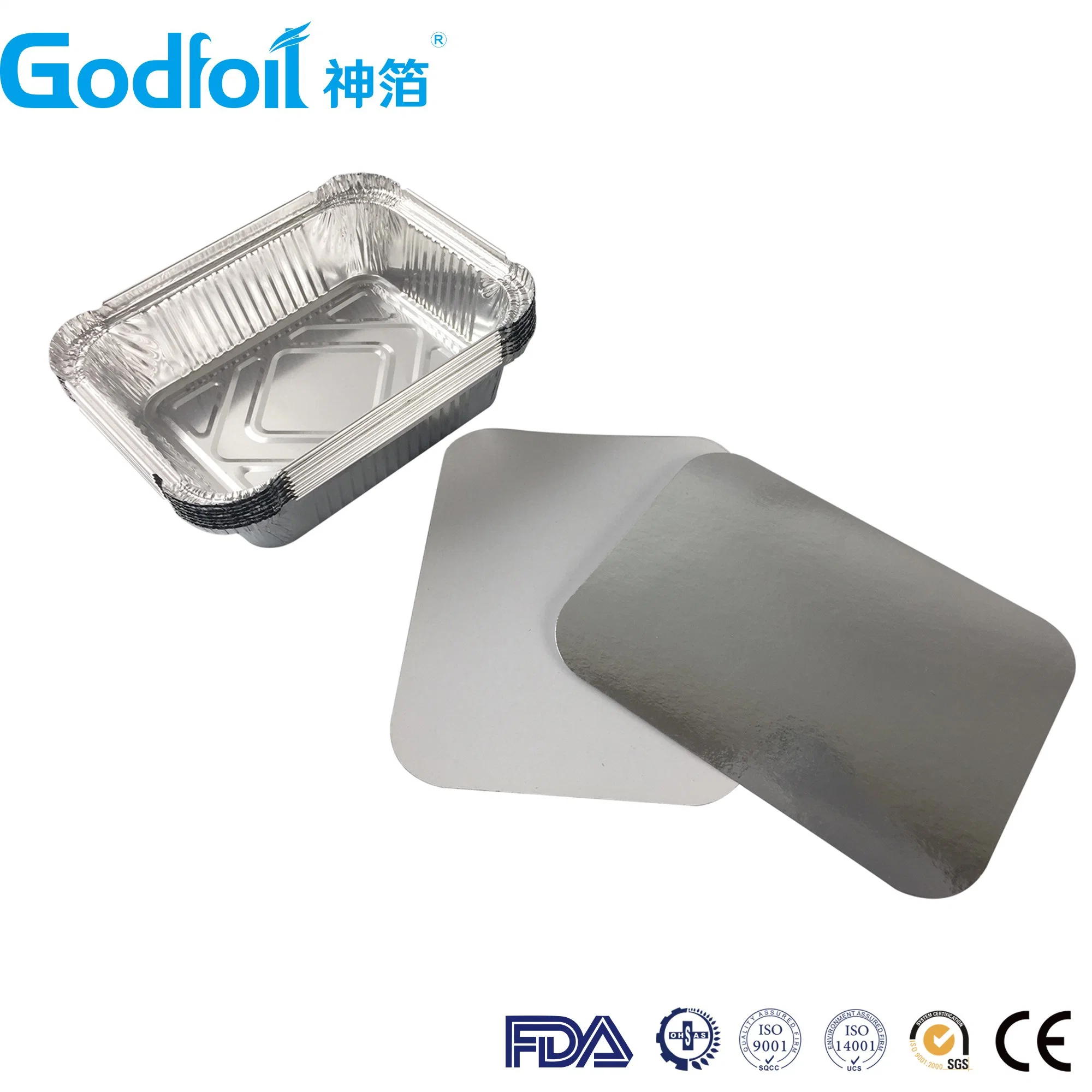 Takeaway Food Aluminium Foil Container with Paper Lid