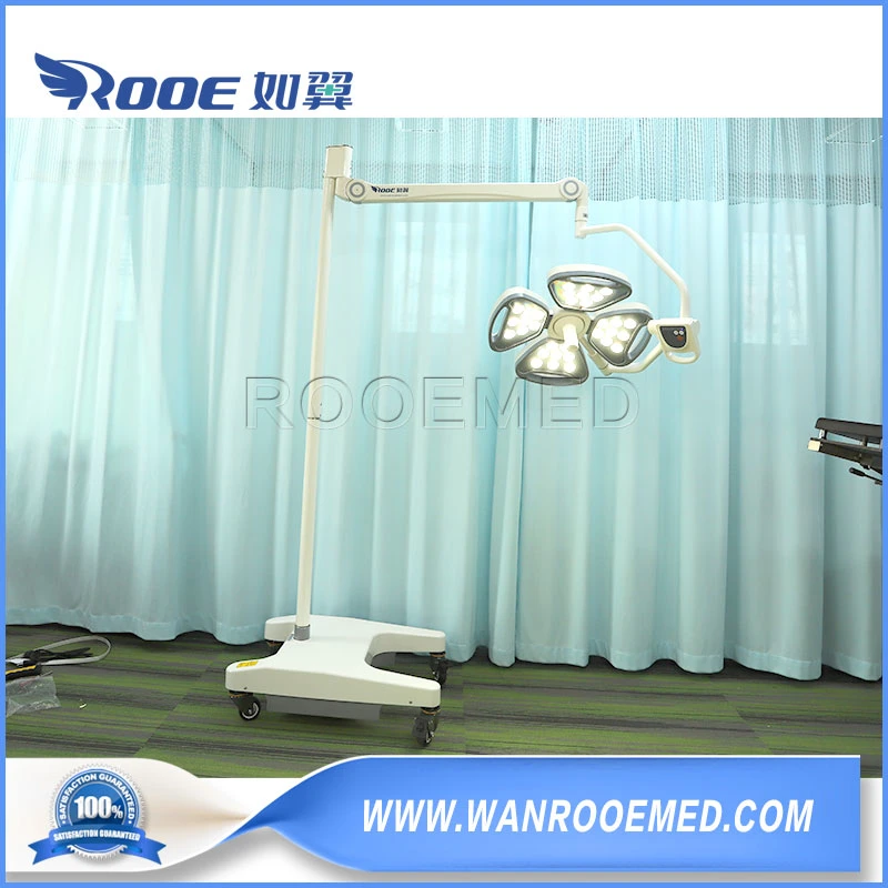 Operating Room Equipment Mobile Floor Standing LED Shadowless Surgical Light with Battery
