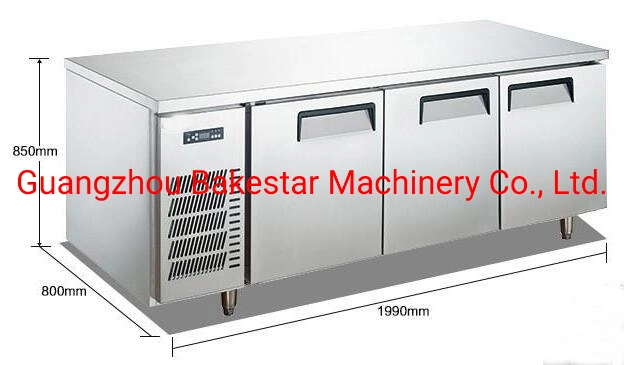 Двухдверный холодильник-холодильник SS Top Kitchen Bench охладитель-морозильник