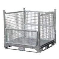 Foldable Steel Wire Mesh Pallet Stillage Cage Industrial Transport Forklift Steel Mesh Pallet