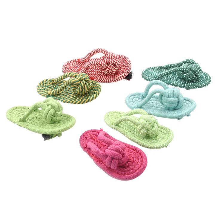 Pet Cotton Rope Slippers Toys Teeth Cleaning Dog Chew Toys