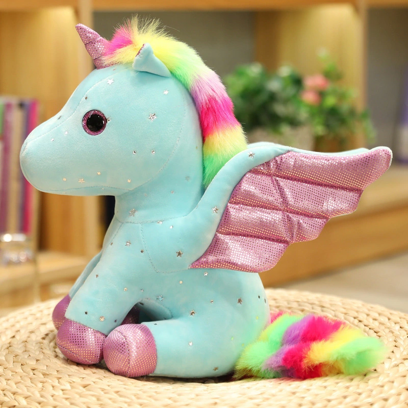 Promotional Kids Gifts Manufacturer Soft Stuffed Angel Unicorn Plush Toy with Wings