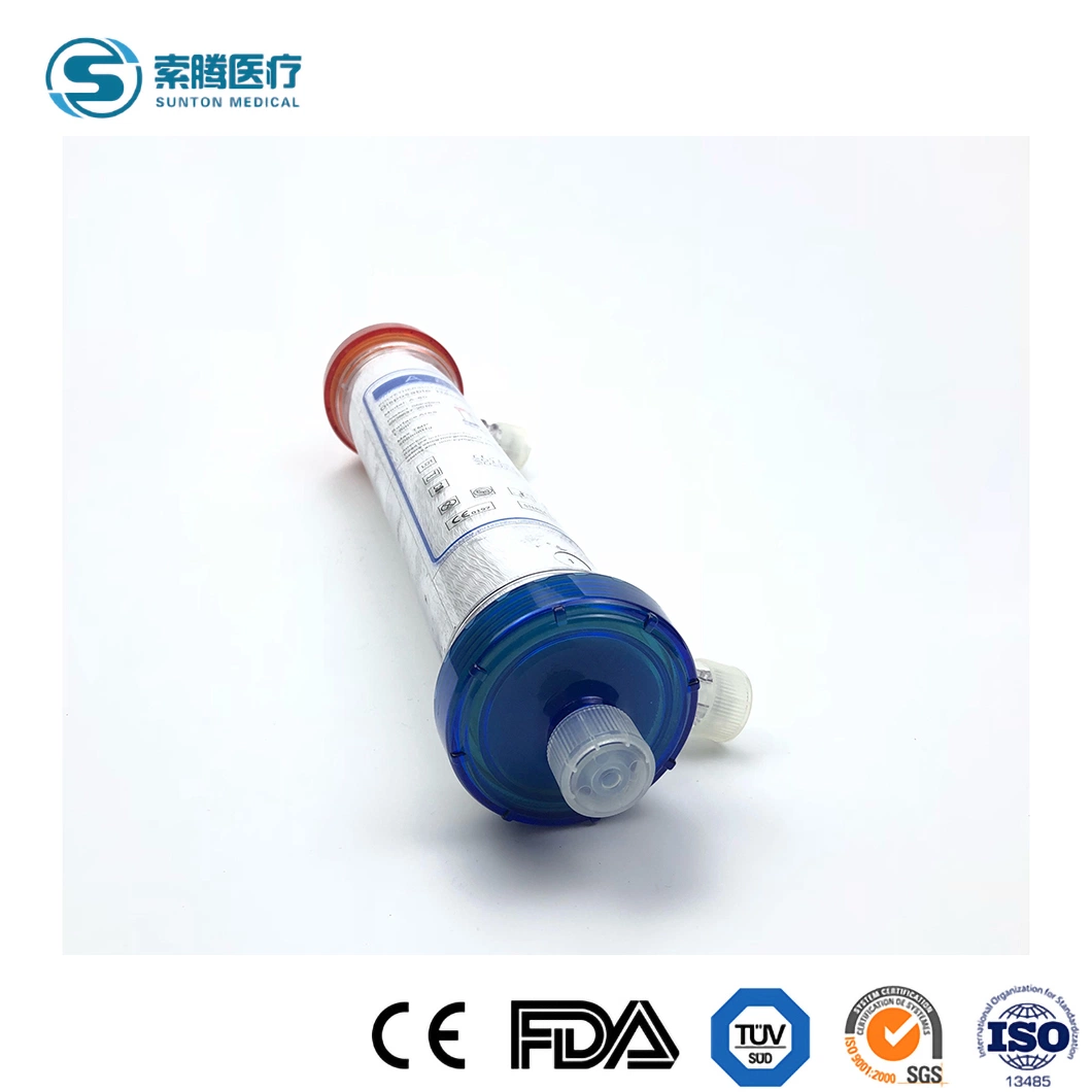 Sunton Hemodialyzer dializador China Cada Pack baja de fibra hueca de alto flujo Hemodialyzer dializador Fabricante Precio barato de hemodiálisis médicos dializador